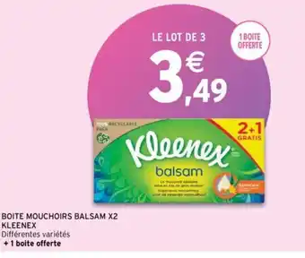 Intermarché BOITE MOUCHOIRS BALSAM X2 offre