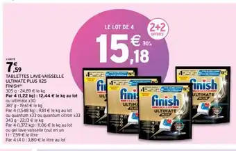 Intermarché TABLETTES LAVE-VAISSELLE ULTIMATE PLUS X25 offre