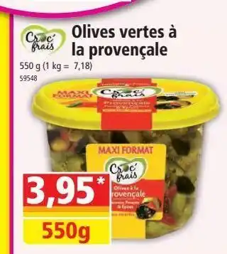 Norma Olives vertes à la provençale offre