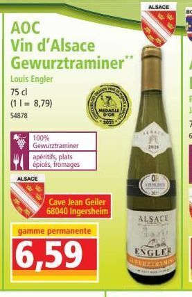Norma Aoc vin d`alsace gewurztraminer offre