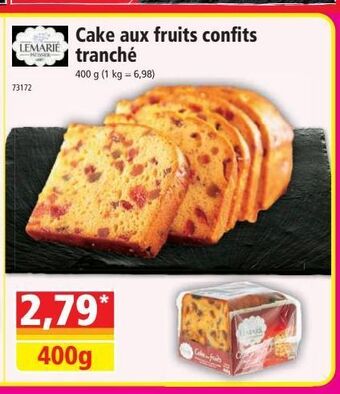 Norma Cake aux fruits confits tranché offre