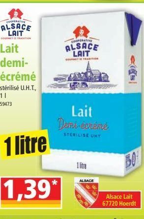 Norma Lait demi-écréme offre