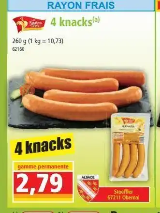 Norma 4 knacks offre