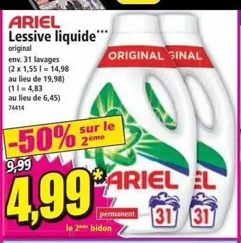 Norma Lessive liquide ariel offre