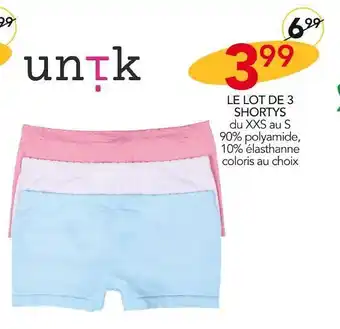 Stokomani Unik le lot de 3 shortys offre