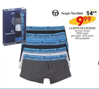 Stokomani Sergio tacchini la boîte de 5 boxers offre