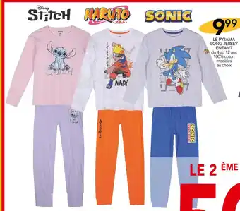 Stokomani Le pyjama long jersey enfant offre