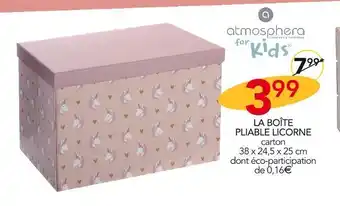 Stokomani Atmosphera la boîte pliable licorne offre