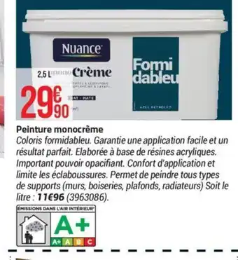 Bricorama Peinture monocrème offre