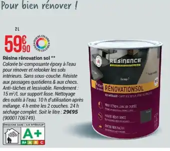 Bricorama Résine rénovation sol offre