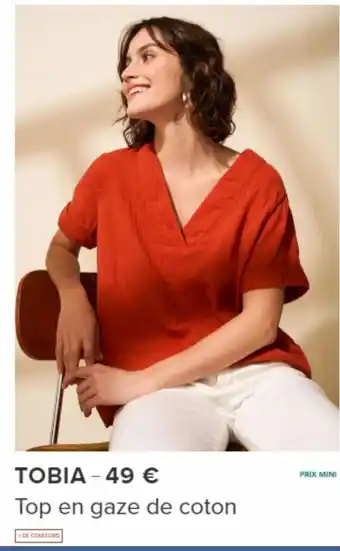 Top en gaze de coton