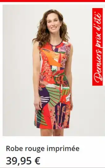 Robe rouge imprimée