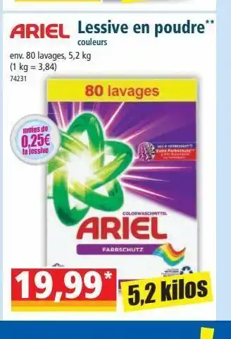 Norma Lessive en poudre ariel offre