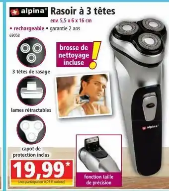 Norma Rasoir à 3 tetes offre