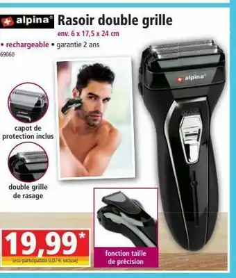 Norma Rasoir double grille offre