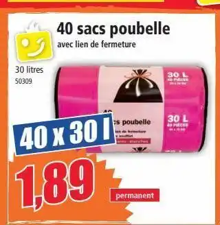 Norma 40 sacs poubelle offre