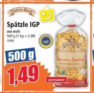 Norma Spatzle igp offre
