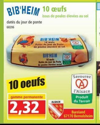 Norma 10 oeufs offre