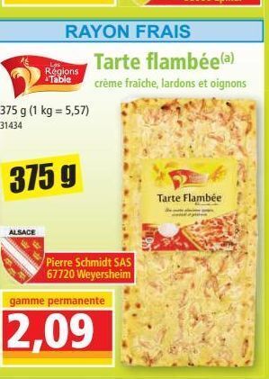 Norma Tarte flambée offre
