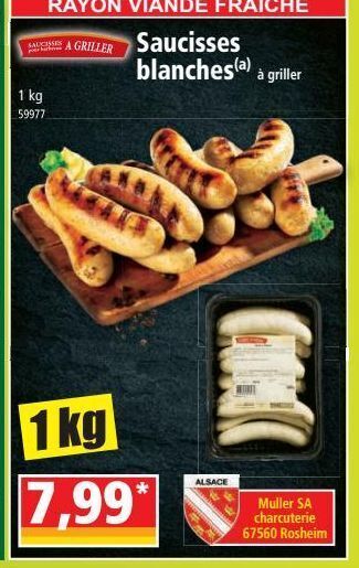 Norma Saucisses blanches offre