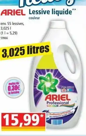 Norma Lessive liquide ariel offre