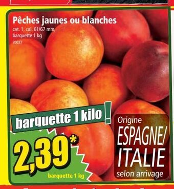 Norma Pêches jaunes ou blanches offre