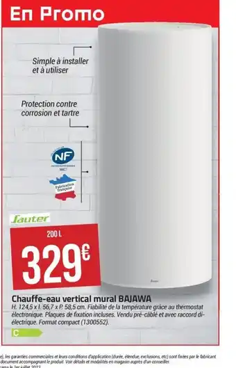 Bricorama Chauffe-eau vertical mural BAJAWA offre