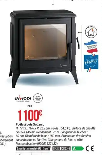 Bricorama Poêle à bois Sedan L offre