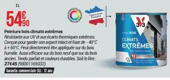 Bricorama Peinture bois climats extrêmes offre