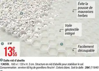Bricorama Dalle nid d'abeille offre