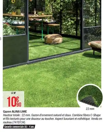 Bricorama Gazon ALINA LIME offre