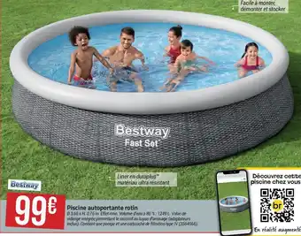 Piscine autoportante rotin