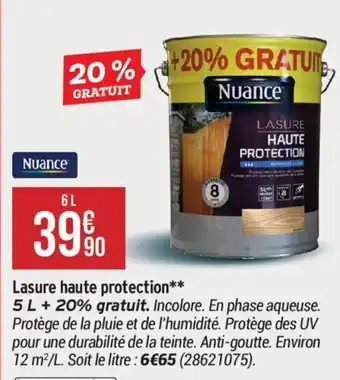 Bricorama Lasure haute protection** offre