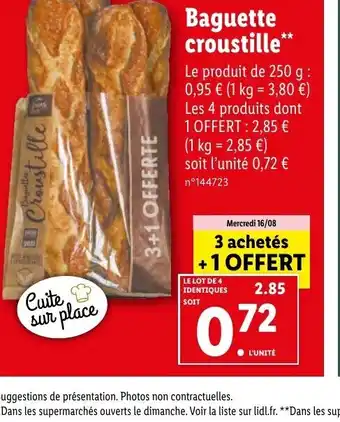 Lidl Baguette croustille** offre