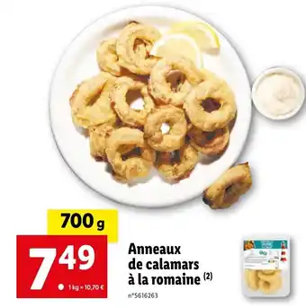 Lidl Anneaux de calamars à la romaine (2) offre