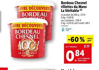 Lidl Bordeau Chesnel rillettes du Mans La Véritable (2) offre