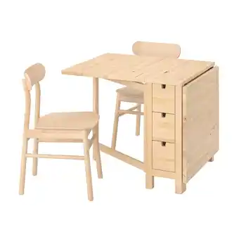 IKEA Norden / rönninge table et 2 chaises, bouleau/bouleau, 26/89/152 cm offre