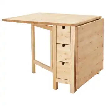 IKEA Norden table à rabat, bouleau, 26/89/152x80 cm offre