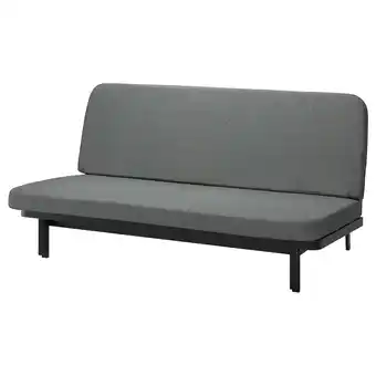 IKEA Nyhamn canapé 3 places convertible, avec matelas à ressorts ensachés/skartofta noir/gris clair offre