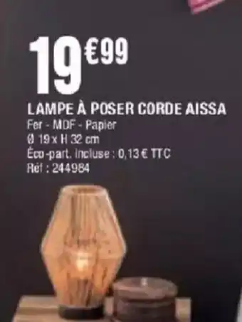 La Foir'Fouille Lampe à poser corde aissa offre
