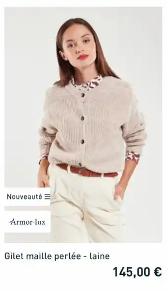 Gilet maille perlée - laine