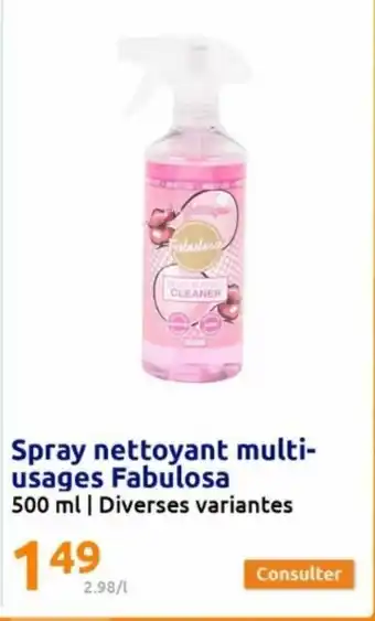 Action Spray nettoyant mutli-usages fabulosa offre