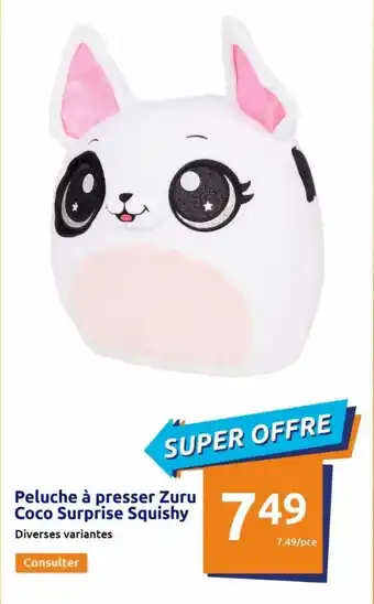 Action Peluche à oresser zuru coco surprise squishy offre