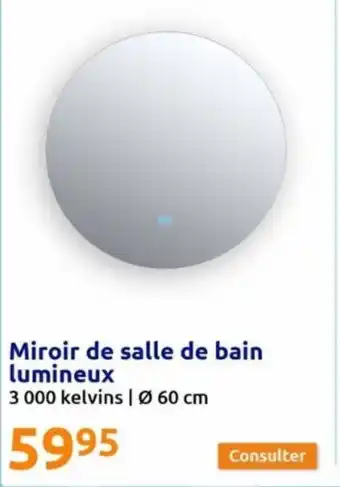 Action Miroir de salle de bain lumineux offre
