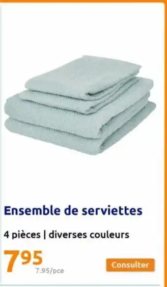 Action Ensemble de serviettes offre