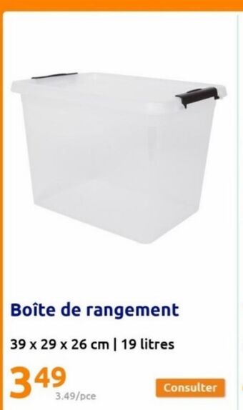 Action Boîte de rangement offre
