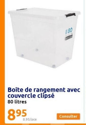 Action Boîte de rangement avec couvercle clipsé offre