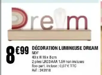 La Foir'Fouille Décoration lumineuse dream offre