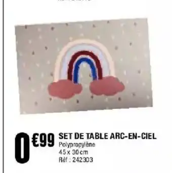 Set de table arc-en-ciel