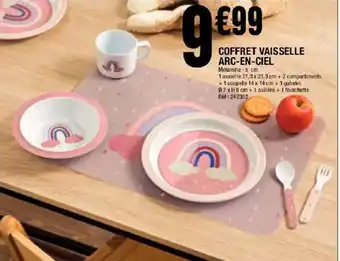 La Foir'Fouille Coffret vaisselle arc-en-ciel offre